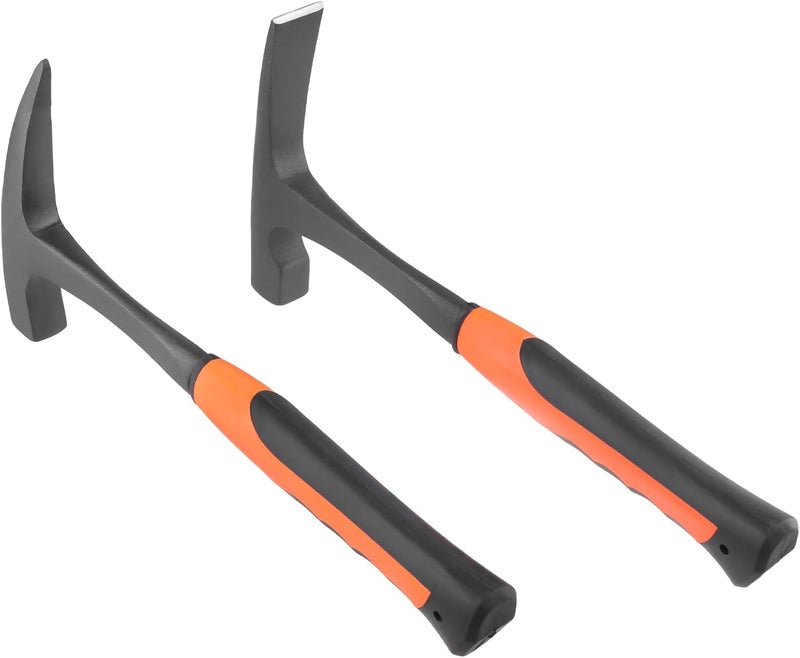 FUNSUEI 2 PCS Small Rock Pick Set, All Steel Rock Pick with Flat and Pointed Head, Non-skid Handle, 28oz, 30oz - Image 1